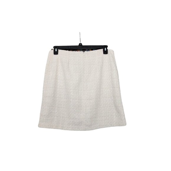 ✨ Maison d'Amélie Paris Ivory Tweed Mini Skirt Size US 8 (EU 38) Pre-owned - Picture 3 of 6